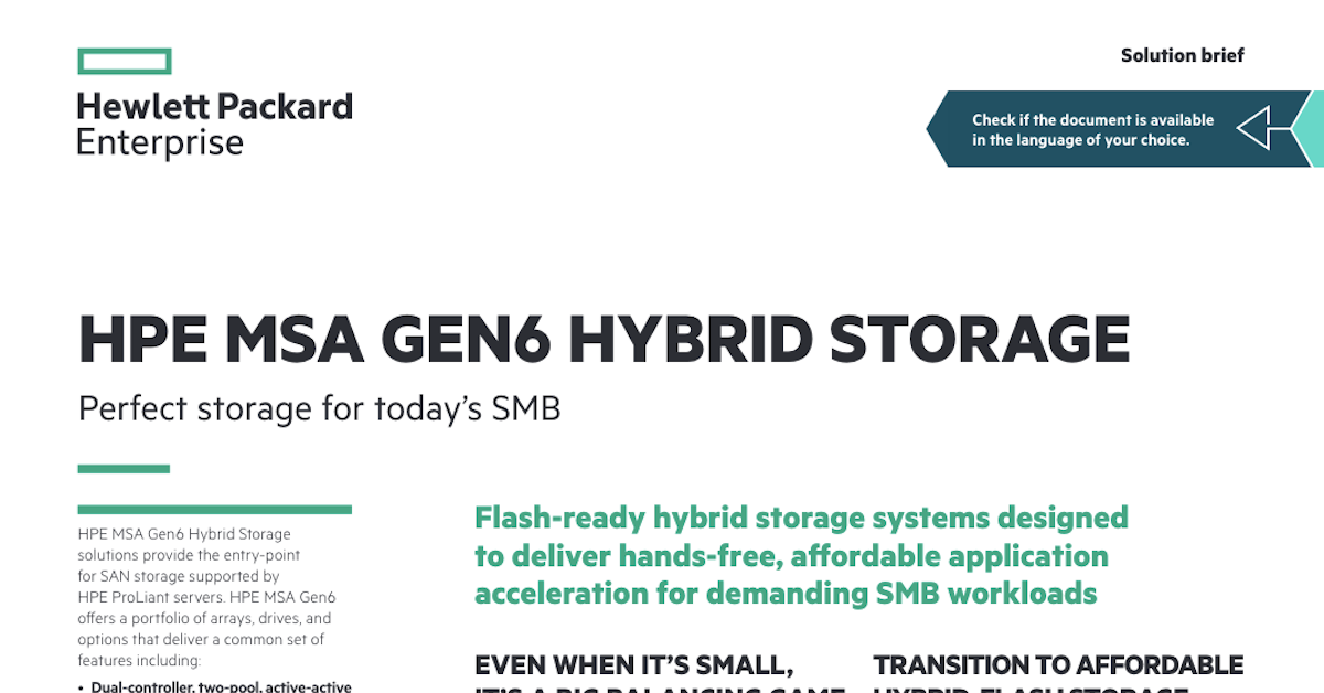 Pe Msa Gen Hybrid Storage Unitech Computers