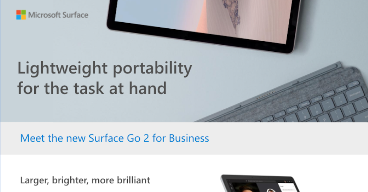 Meet the New Surface Go 2 for Business - UNITECH COMPUTERS