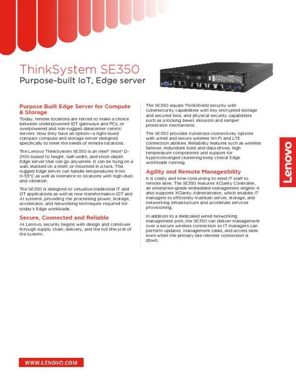ThinkSystem SE350 Edge Server thumb