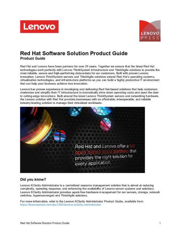 RED HAT Product Guide thumb