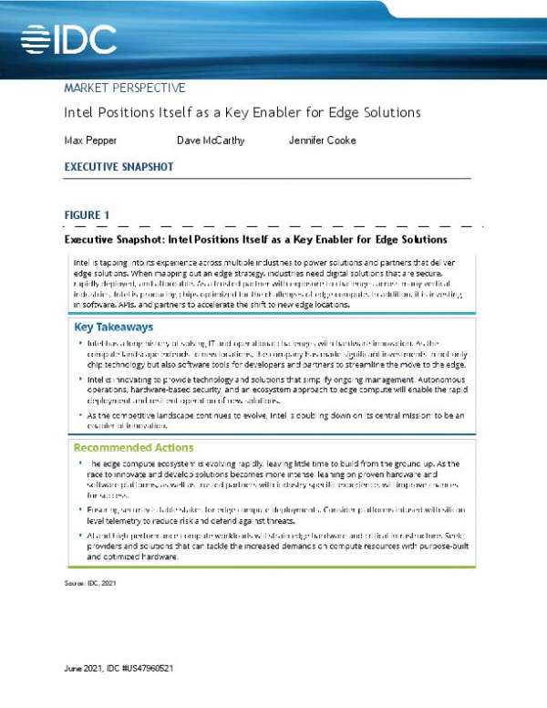 IDC Intel Positions Itself as a Key Enabler for Edge Solutions thumb