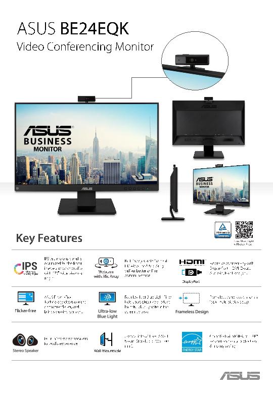 ASUS BE24EQK Business Monitor Datasheet thumb