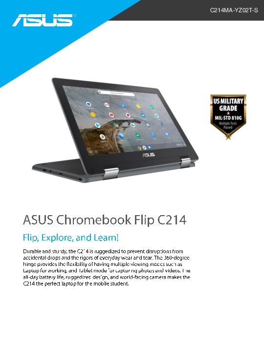 ASUS Chromebook Flip C214 Datasheet thumb