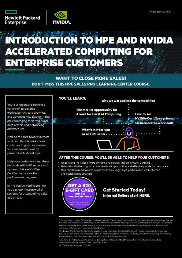 Infographic Introduction to HPE and NVIDIA accelerated computing for Enterprise Customers thumb