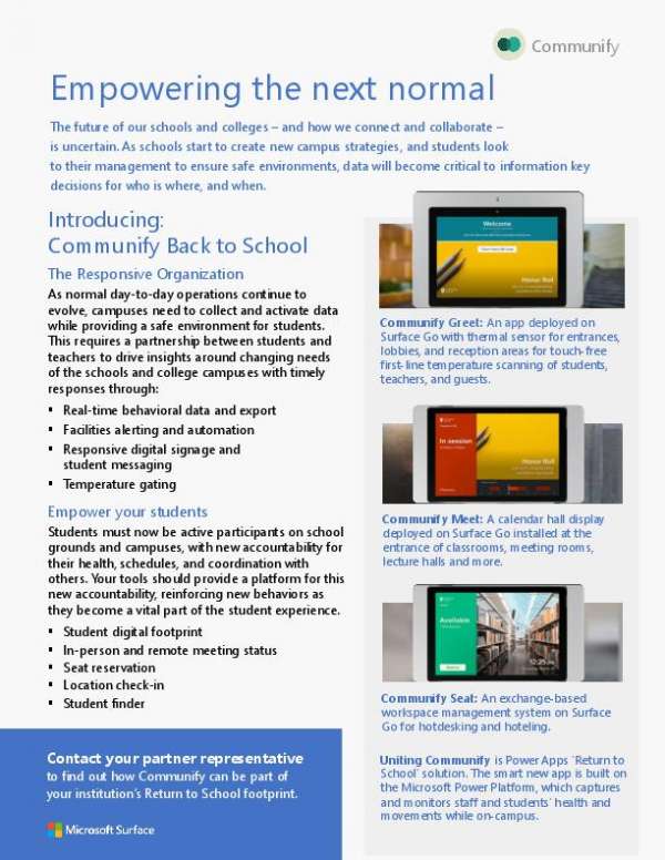Surface Communify Leaflet for EDU 2 thumb