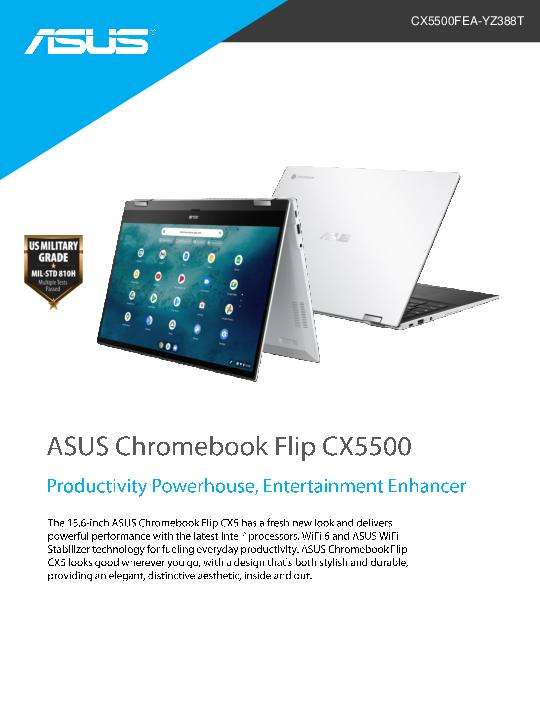 ASUS Chromebook Flip CX5500 Data Sheets 1 thumb