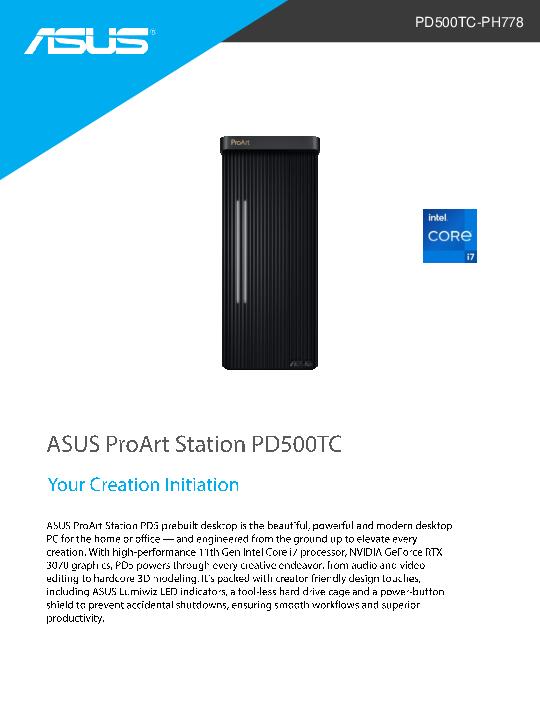 ASUS ProArt Station PD500TC PH778 Data Sheet thumb