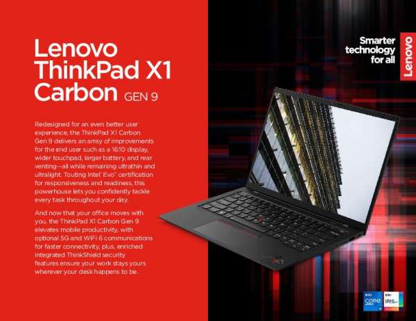 LENOVO ThinkPad X1 Carbon Gen 9 3 thumb