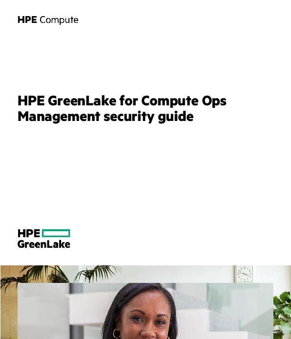HPE GreenLake for Compute Ops Management security guide thumb