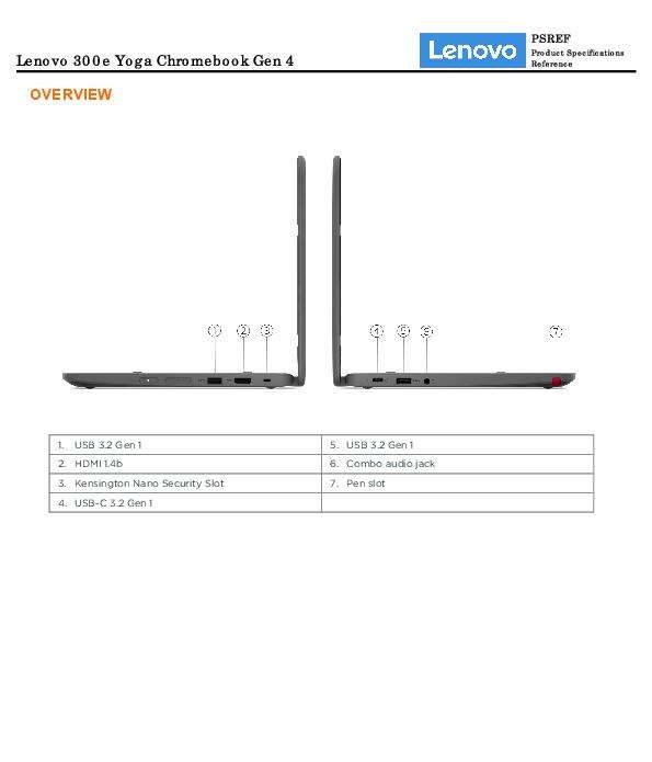 Lenovo 300e Yoga Chromebook Gen 4 Spec 1 thumb