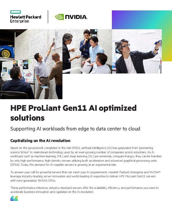 HPE ProLiant Gen11 AI optimized solutions thumb