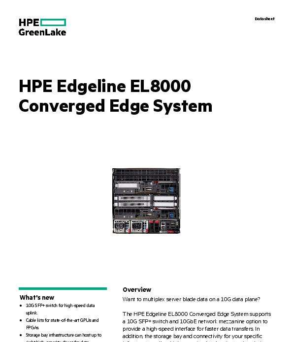 HPE Edgeline EL8000 Converged Edge System Data sheet thumb
