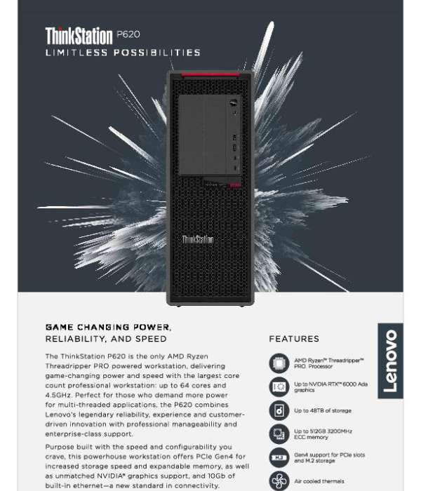 ThinkStation P620 Limitless Possibilities Datasheet thumb