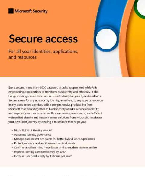 in Microsoft Secure access solution w thumb
