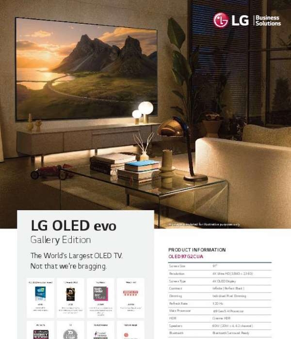 LG SPEC SHEET OLED97 Gallery TV 032308 LR OLED evo thumb