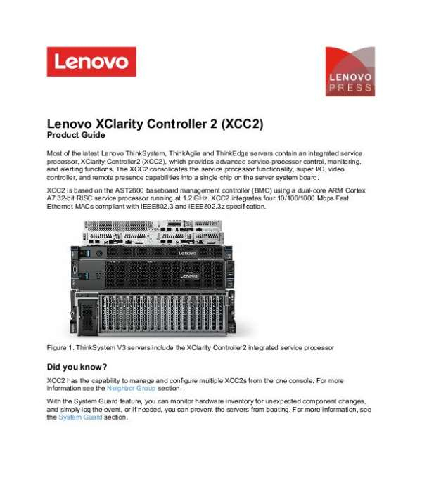 Lenovo XClarity Controller 2 XCC2 C16W4 8 26 thumb