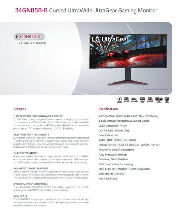 LG SPEC SHEET 34GN85B B 062002 LR thumb