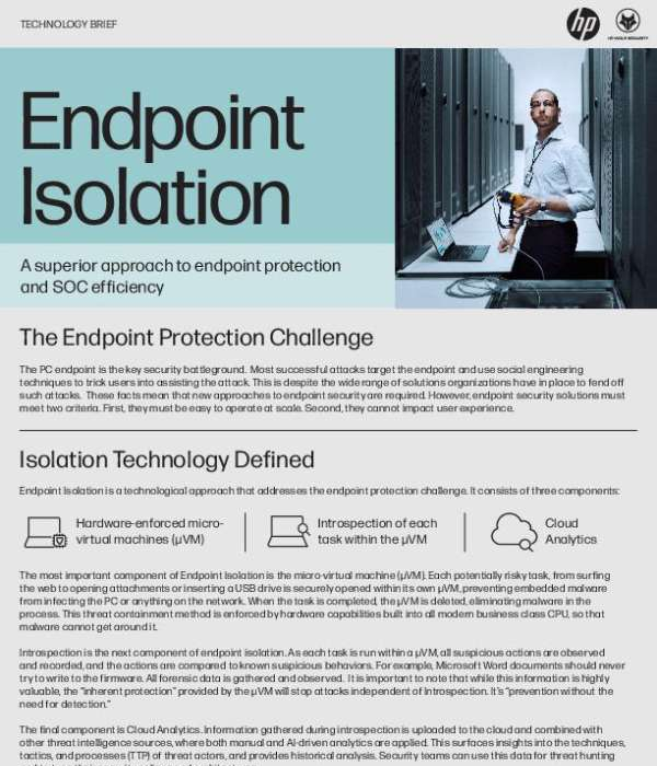 sb tech HP Wolf Sec endpoint isolation 1 thumb