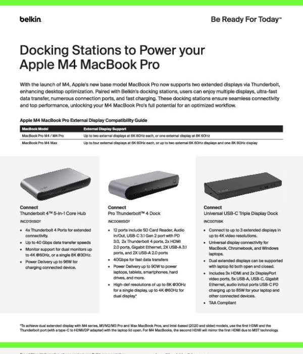 Belkin Docking Stations to Power your Apple M4 MacBook Pro 2 20 25 2 2 thumb