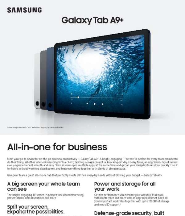 Datasheet Samsung Tab A9 Wi Fi thumb
